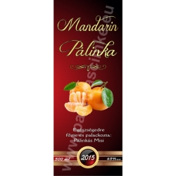 Mandarin pálinka címke - "Rufous"