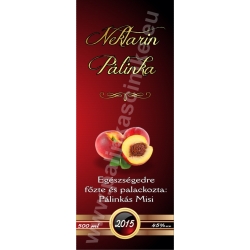 Nektarin pálinka címke - "Rufous"