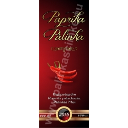 Paprika pálinka címke - "Rufous"