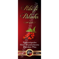 Ribizli pálinka címke - "Rufous"