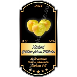 Golden alma pálinkás címke - "Goldfield"
