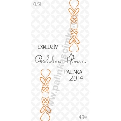 Golden alma pálinka címke - "EXCLUSIVE"