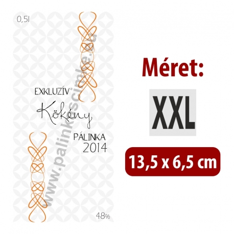 Kökény pálinka címke - "EXCLUSIVE"