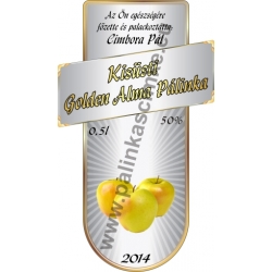 Golden alma pálinkás címke - "Serene"