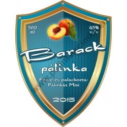 Barack pálinka címke - "Blueshield"