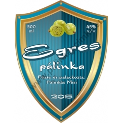 Egres pálinka címke - "Blueshield"