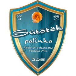 Sütőtök pálinka címke - "Blueshield"