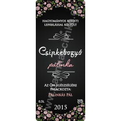 Csipkebogyó pálinka címke - "ROSEGARDEN"